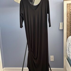 Vecceli Italy Elegant Black Long Sleeve Dress - Can be worn Forward or Backwards